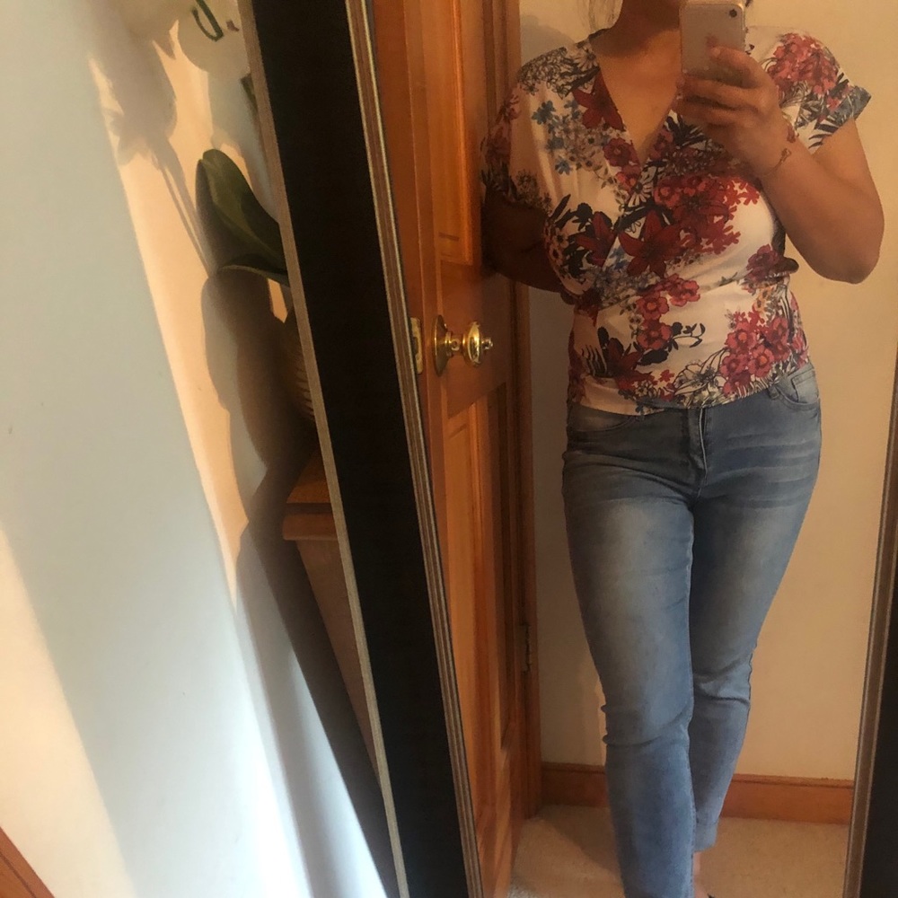 Wrap summer time blouse